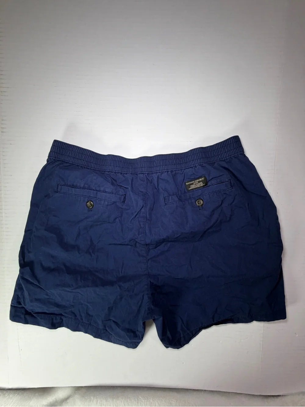 Banana Republic Dark Navy Casual Elastic-Waist Shorts